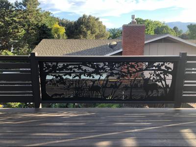 Composite Deck with Decorative Rails built by Deck Works in Colorado Springs