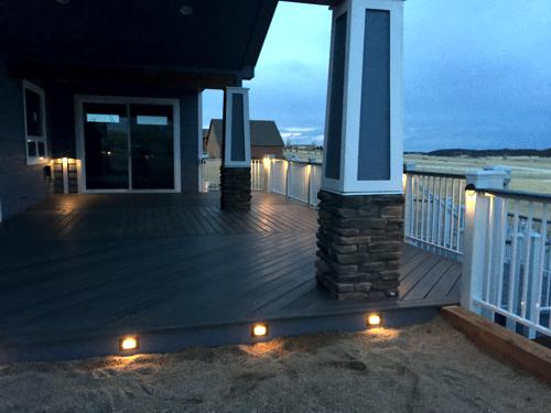 Composite Deck with Lighting Built by Deck Works in Colorado Springs