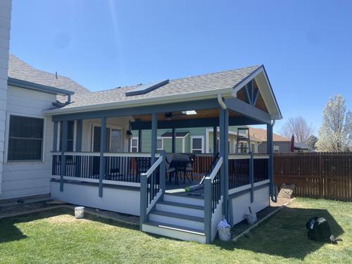 Covered Deck with Stairs in Colorado Springs