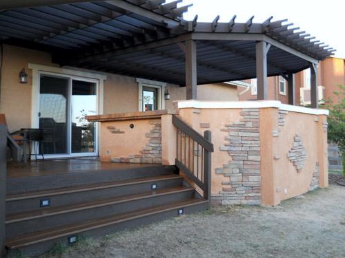 Outdoor Living with Pergola Built by Deck Works in Colorado Springs