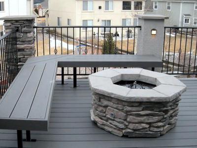 Firepit and Benches by Deck Works in Colorado Springs