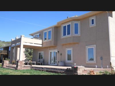Stucco Deck with Stucco Rails built by Deck Works in Colorado Springs