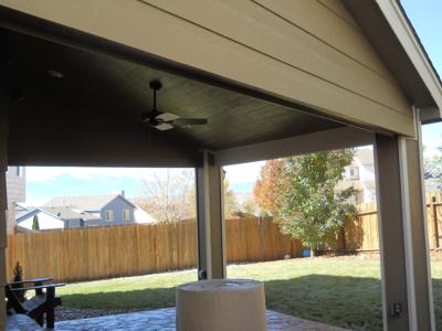 Patio Cover with Accent Lighting built by Deck Works in Colorado Springs