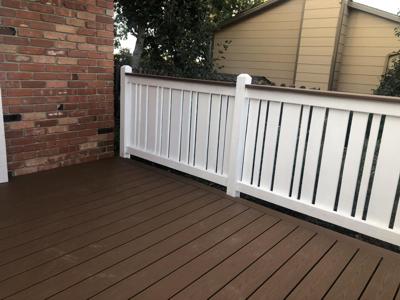 Composite Deck with Custom Rail built by Deck Works in Colorado Springs