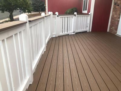 Composite Deck with Custom Rail built by Deck Works in Colorado Springs