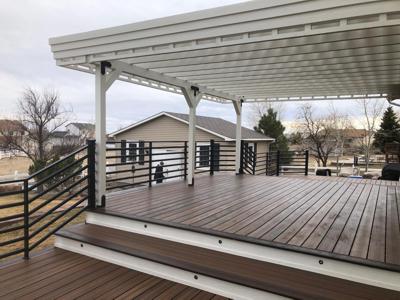 Pergola Addition to Deck built by Deck Works in Colorado Springs