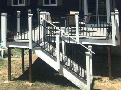 Composite Deck with Iron Rail by Deck Works in Colorado Springs