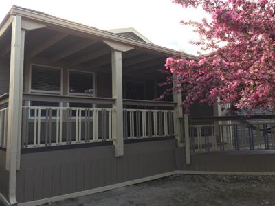 Covered Porch with Stairway & Custom Rail by Deck Works in Colorado Springs