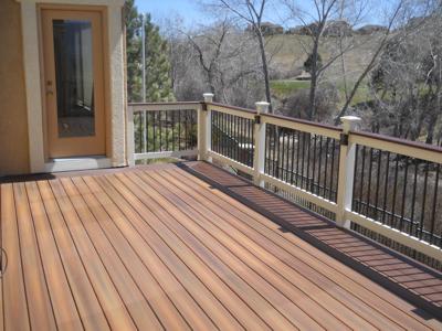 Composite Deck with Custom Rails & Lighting by Deck Works in Colorado Springs