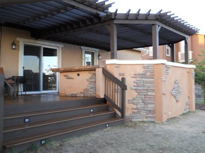 Outdoor Living with Pergola by Deck Works in Colorado Springs
