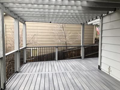 Wrap-Around Deck with Stairways & Accent Lighting built by Deck Works in Colorado Springs