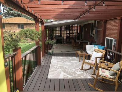 Covered Patio with Privacy Screen built by Deck Works in Colorado Springs