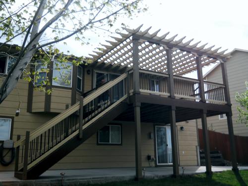 Composite Deck with Pergola Built by Deck Works in Colorado Springs