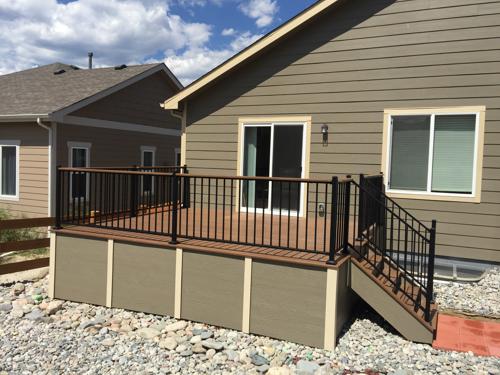Deck with Iron Rail Built by Deck Works in Colorado Springs