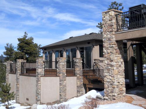 Stucco Deck with Jacuzzi House Built by Deck Works in Colorado Springs