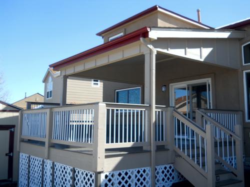 Deck with Cover & Custom Rail Built by Deck Works in Colorado Springs