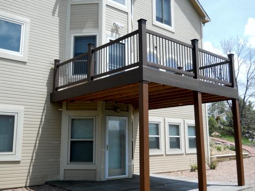 Custom Deck with Iron Rail Built by Deck Works in Colorado Springs