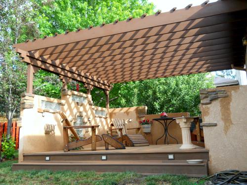 Covered Outdoor Living Patio Built by Deck Works in Colorado Springs