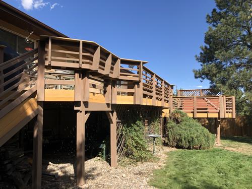 Multi Level Deck with Stairway Built by Deck Works in Colorado Springs