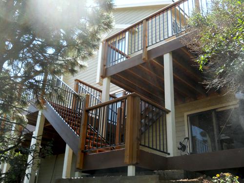 Multi Level Deck with Stairs Built by Deck Works in Colorado Springs