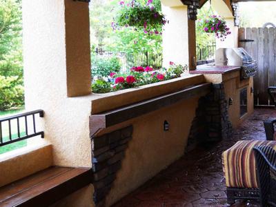 Stucco Flower Boxes by Deck Works in Colorado Springs