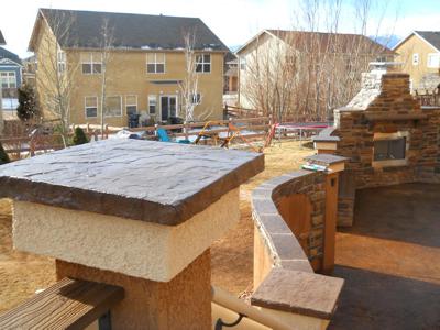 Custom Decorative Concrete Top by Deck Works in Colorado Springs