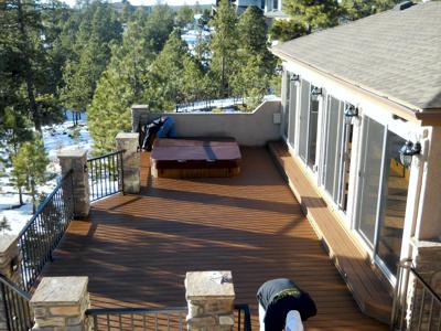 Deck with Built in Jacuzzi by Deck Works in Colorado Springs