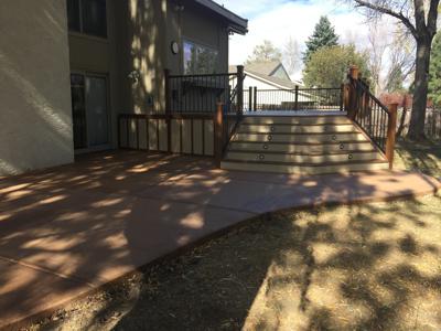 Deck With Concrete Patio by Deck Works in Colorado Springs