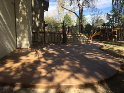 Deck With Concrete Patio by Deck Works in Colorado Springs