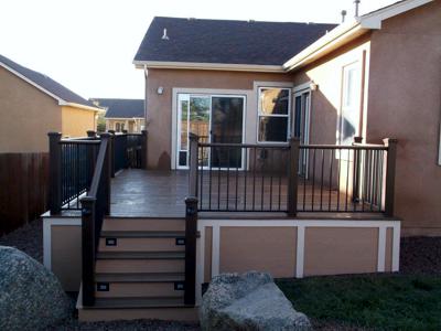 Deck with Iron Rail by Deck Works in Colorado Springs