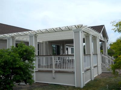 Deck with Pergola & Cover by Deck Works in Colorado Springs