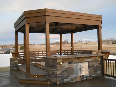 Custom Deck with Patio by Deck Works in Colorado Springs